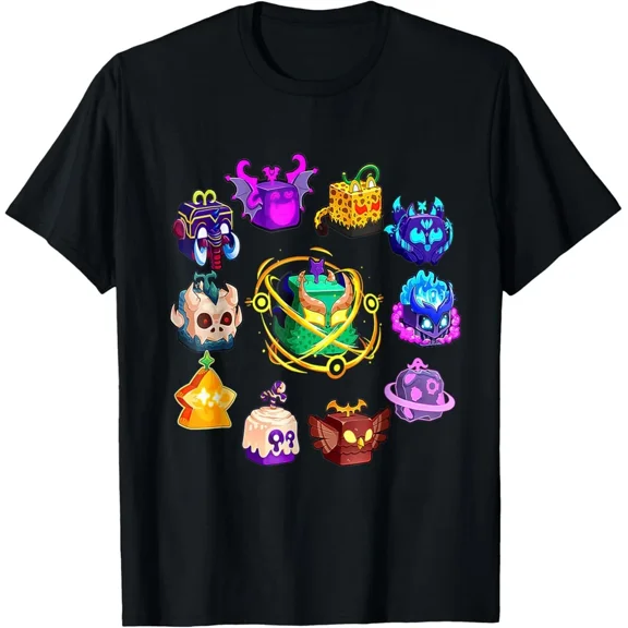 Reprint Rare Blox Fruit Round Of Mythicales for Birthday T-Shirt Hoodie
