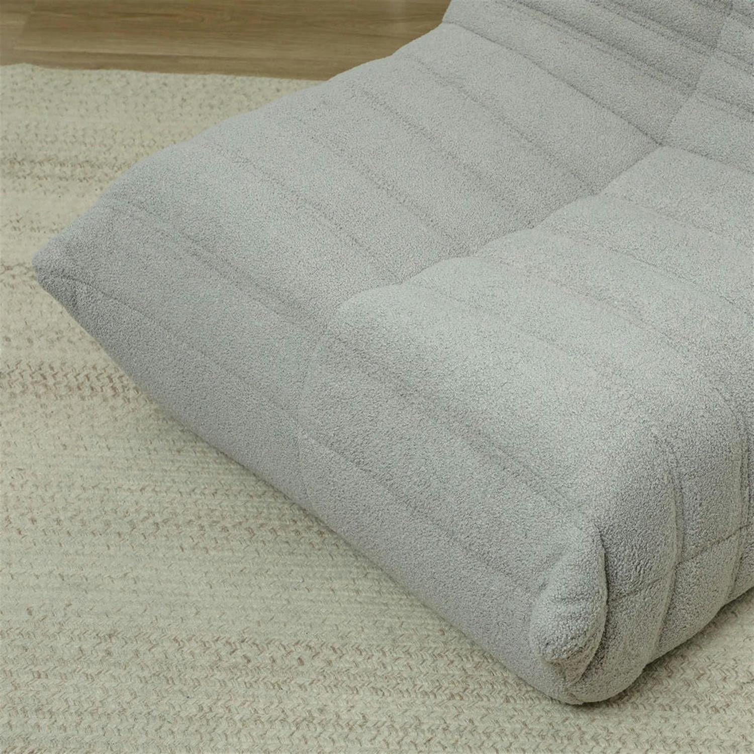 Demi Bonn Bean Bag Chair for Adults, Giant Fireside Chair, High Density Memory Foam Bean Bag Sofa Chair for Dorm, Living Room, Gray