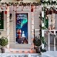 thumbnail image 2 of TIELUTT Rideau de Porte Festif pour Entrée de Maison Saisonnière avec Motifs de Flocons de Neige et de Rennes Bannières et Panneaux d'Anniversaire Bannière Colorée Fanion Extérieur Bannière Fanions Drapeau pour Enfants Chemise Femme, 2 of 6