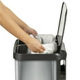Glad 20 Gallon Stainless Steel Step on Kitchen Trash Can