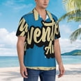 thumbnail image 2 of Lsque Adventure Awaits pattern Hawaiian Shirt for Men, Unisex Summer Beach Casual Short Sleeve Button Down Shirts-Large, 2 of 9