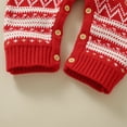 thumbnail image 6 of Baby Girls Boys Christmas Rompers Winter Red Reindeer Knitted Newborn Infant Netural Jumpsuits Playsuits Toddler Clothes Outfits, 6 of 6