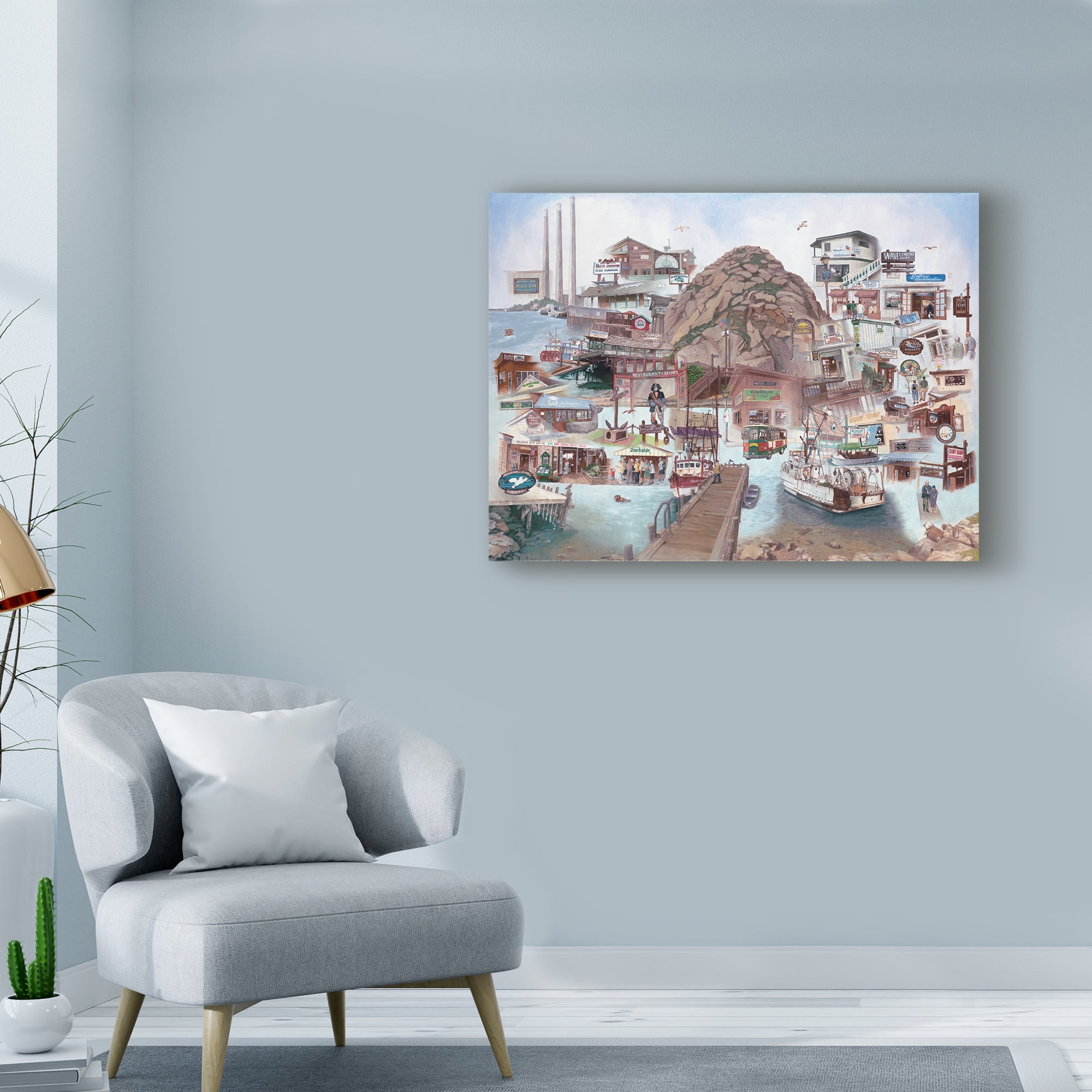 Trademark Fine Art 'A Day At Morro Bay' Canvas Art by Les Ray