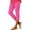 Hot Pink, variant on Qiopertar Women's High Waisted Capris Yoga Pants Slim Fitting Workout Jogger Pants Summer Casual Comfy Stretchy Activewear Leggings, Hot Pink S