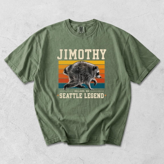 Jimothy Raccoon Comfort Shirt, Seattle Legend Jimothy Shirt, Funny Viral Raccoon Graphic Tee, Ballard WA T-Shirt Multicolor