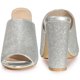 thumbnail image 2 of Glitter Slip on Mule Sandalias de tacón grueso para mujer Plateado US 9/UK 7/EU 42, 2 of 6