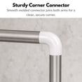 thumbnail image 5 of Wall Mounted Corner Shower Curtain Rod 35.4 - 35.4 Inches Stainless Steel, 5 of 9