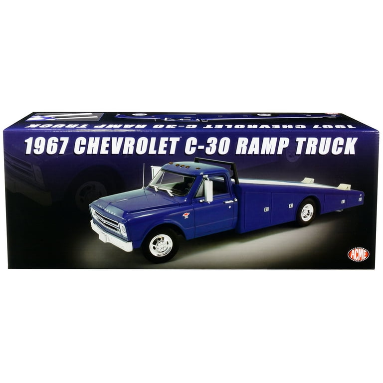 ACME 1967 Chevy C30 Ramp Truck Blue Limited Edition 1/18