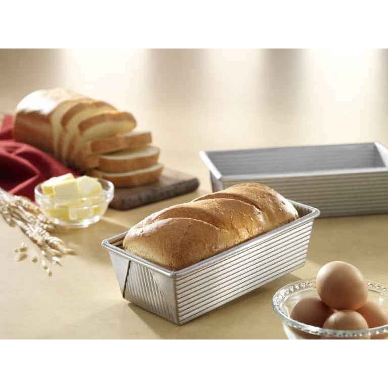 Nordic Ware Ribbed Loaf Pans – Cinnamon & Almond Bread Pan, Nonstick, USA Made