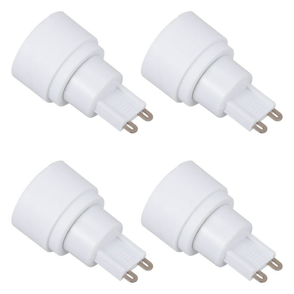 Beaupretty Light Bulb Socket Adapter Metal Plastic White for Lamp Use 4Pcs