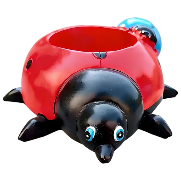 Red Decor Ladybug Planter, Outdoor and Garden, Patio Decorations Outdoor for Flower Garden Displays