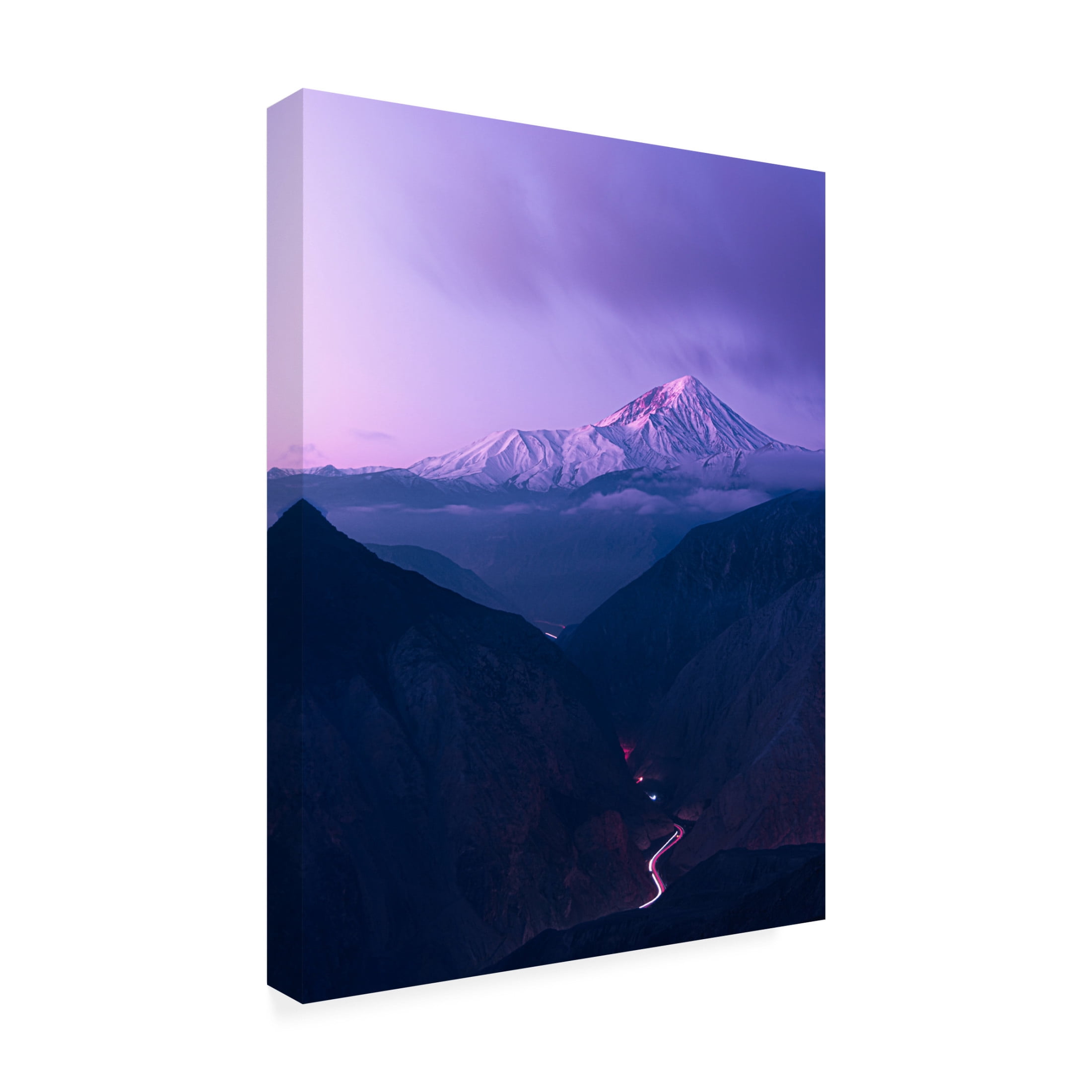 Canvas Wall Art - Majid Behzad 'Leading To Mount Damavand Ce' Wall Art for Living Room, Bedroom, or Office Décor by Trademark Fine Art - 18 x 24 Inches
