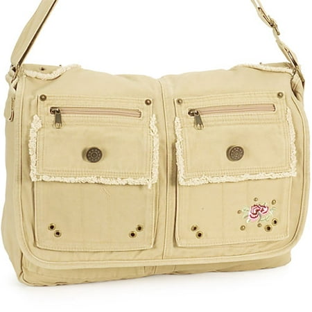 No Boundaries - Fray-Edge Messenger Bag