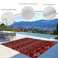 thumbnail image 3 of Red Boho Southwestern Outdoor Rug 3x5 Ft - Reversible Patio Rug Outdoor Camping Rugs, Farmhouse Aztec Tribe Ethnic Motifs Indoor Outdoor Area Rugs, Non-Slip Outdoor Carpet Runner for Deck/Porch, 3 of 8