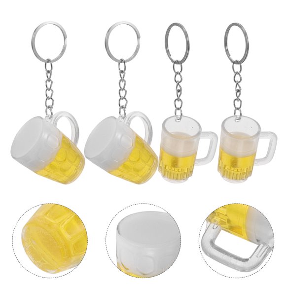 QUMIIRITY 10Ud Llavero Cerveza Simulada Original Para Decorar Llaves