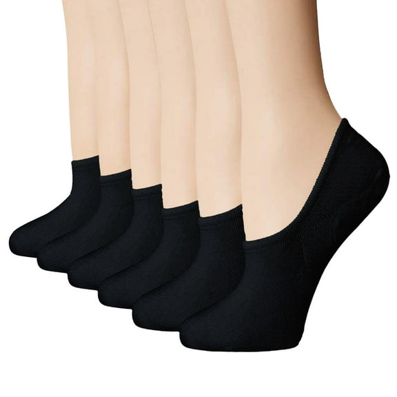Akiihool Socks for Women Ankle High Women's Lightweight Low Cut No Show Socks (Black,Medium)