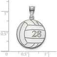 thumbnail image 3 of 14k White Gold Laser Volleyball Number And Name Pendant / Charm, 3 of 3