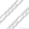 thumbnail image 2 of 7mm Figaro / Figaroa Link Italian Chain Necklace in Solid .925 Sterling Silver w/ Rhodium, 2 of 2