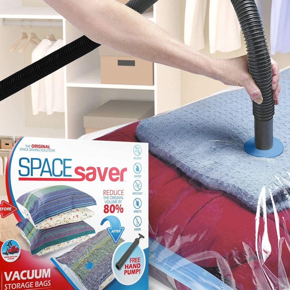 12x Space Saver Vacuum Storage Bags Space Save VAC Reusable Vacum Seal Bag Pump