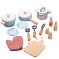 thumbnail image 1 of Children‘s Wooden Simulation Kitchen Toy Set Play House Early Education Toy Bread Machine Coffee Machine Juicer Microwave Oven, 1 of 7