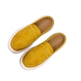 thumbnail image 4 of KIJBLAE Women's Solid Closed Toe Mule Flats, Slip On Trendy Comfortable Bohemian Casual Summer Shoes Yellow 36, 4 of 9