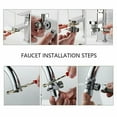 thumbnail image 2 of Adjustable Wall Mounted Shower Faucet Set with Hose and Bracket for Bathroom Sink - 22mm to 24mm Tap Compatibility, 2 of 7