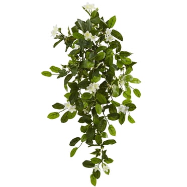 Nearly Natural 19in. Mixed Stephanotis & Ivy Hanging Artificial Plant (Set of 4)