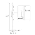 thumbnail image 7 of Abble Coat Rack 6 Hooks 64.5 in Freestanding Metal Coat Rack Coat and Hat Hanger Organizer Rack Garment Stand with White Stone Base for Home, Office, Entryway, Hallway, Black, 7 of 7