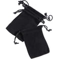 thumbnail image 4 of GFDYREE 2pcs Gift Bags Bulk Small Drawstring Pouch Black Pouch Drawstring Storage Bag Velvet Bag Wedding, 4 of 7