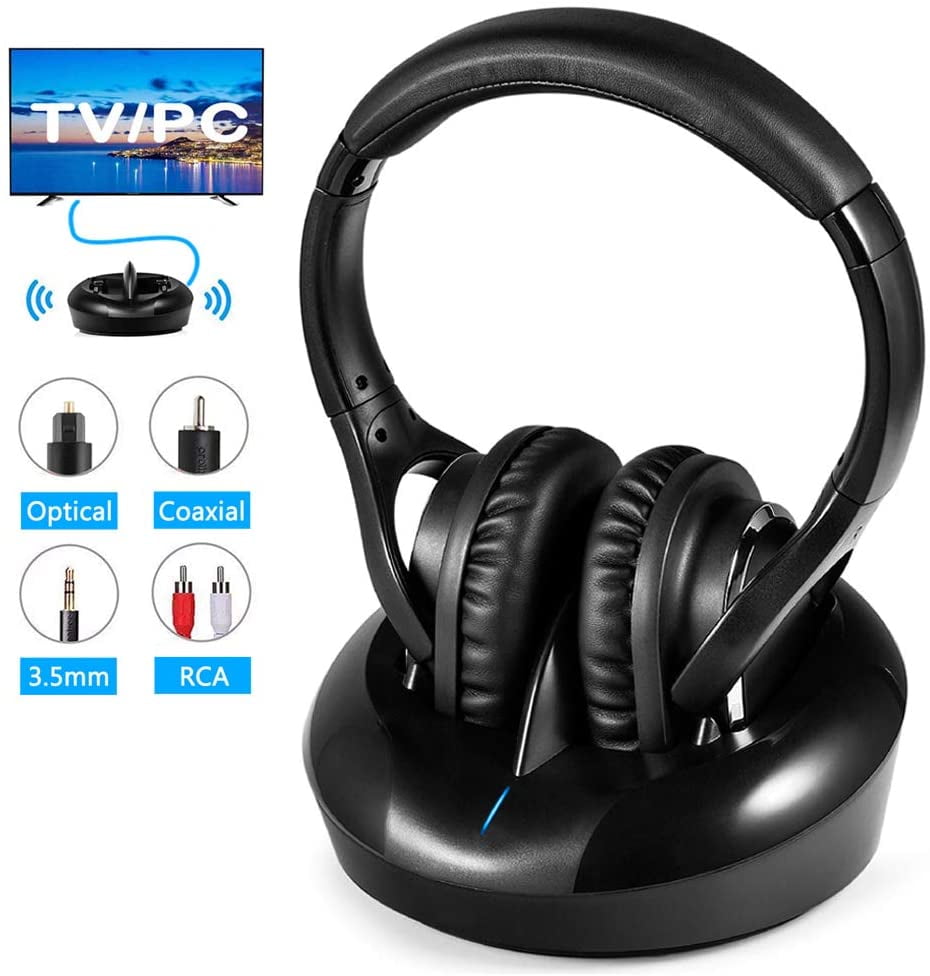 Wireless RF TV Headphones Optical 2.4GHz UHF HiFi Transmitter 328 feet