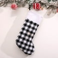 thumbnail image 4 of Christmas Stocking Classic Red Black Buffalo Plaid Hanging Stockings for Christmas Tree Fireplace Holiday Party Decor, 4 of 7