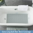 thumbnail image 3 of Foldable Silicone Bathtub Mat: Jumbo Size Heavy Duty Safety Bath Mat for Tub Without Suction Cups Non Slip Bath & Shower Mat for Textured, Reglazed, Refinished Tub (Grey, 35.8 x 17.7), 3 of 13