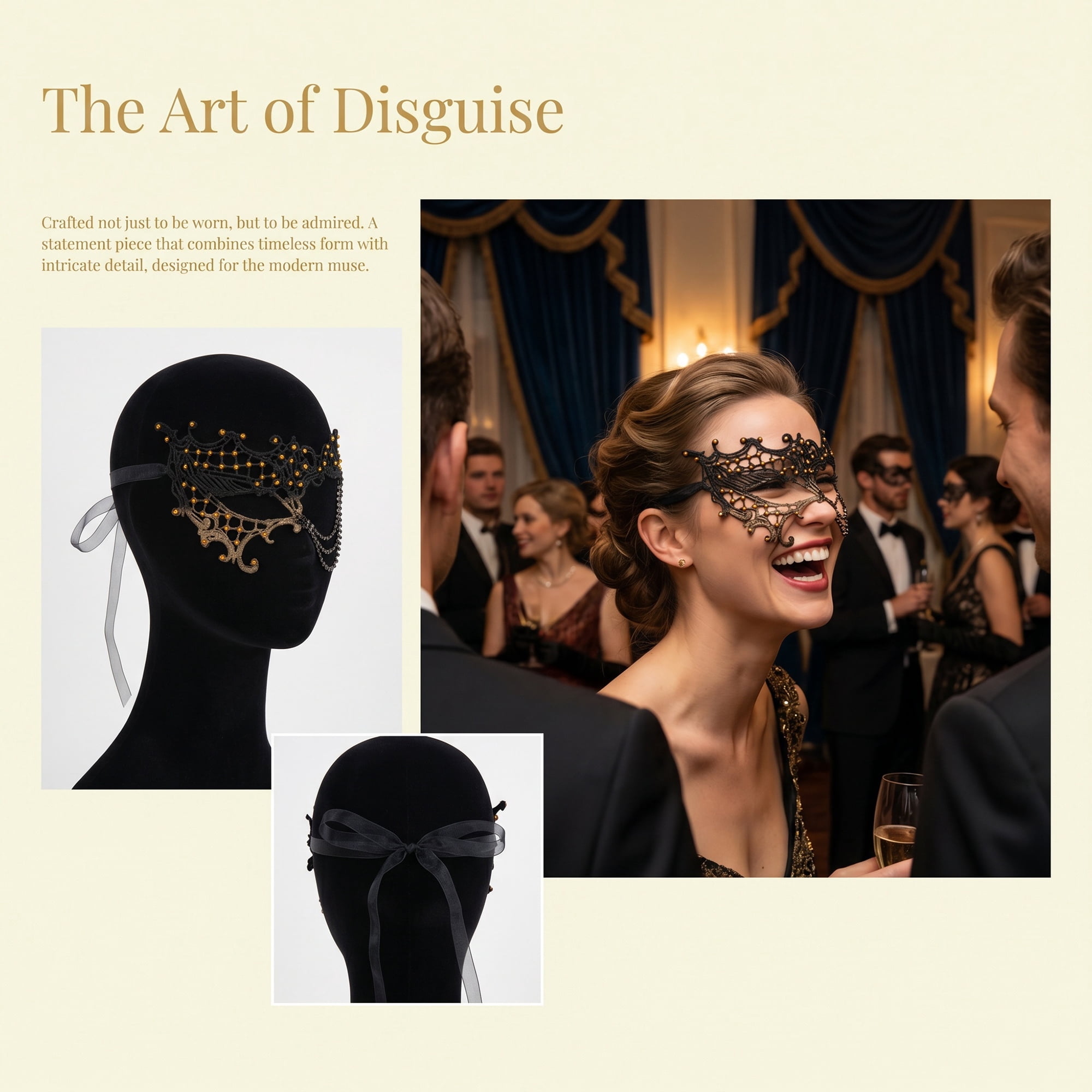 Unique Bargains Rhinestone Masquerade Mask for Halloween Costume Party Gold 9.4" x 5.9"