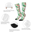 thumbnail image 4 of Picia Women Crew Soft Moisture-wicking Socks Flamingo And Monstera Pattern Design Cotton Socks, One Size fit All, 4 of 9