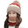 thumbnail image 1 of LinYooLi Ensemble Bonnet et Foulard d'Hiver pour Femmes, Doux et Moelleux, Multicolore, Bearies, Bonnet Décontracté, 1 of 5
