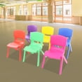 thumbnail image 4 of 6 Pcs Plastic Stack Chairs, Stackable Chairs, 4 of 11