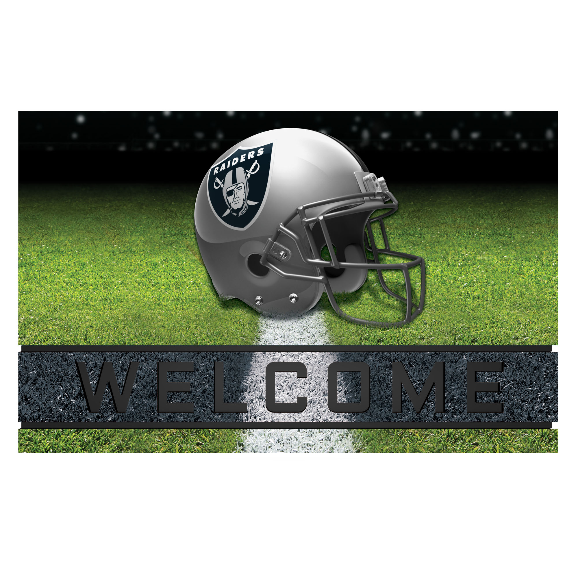 Oakland Raiders Crumb Rubber Door Mat Walmart Com