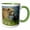 Green/White, variant on 3drose, Brown Bear Sow and Cubs, Katmai National Park, Alaska, Usa, 15oz Two-tone Blue Mug