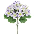thumbnail image 3 of Artificial Bouquet Fake Flowers for Wedding Home Hotel Decoration Arrangement Centerpiece Photography Prop and Vase Filler Light Violet 1Pcs, 3 of 6