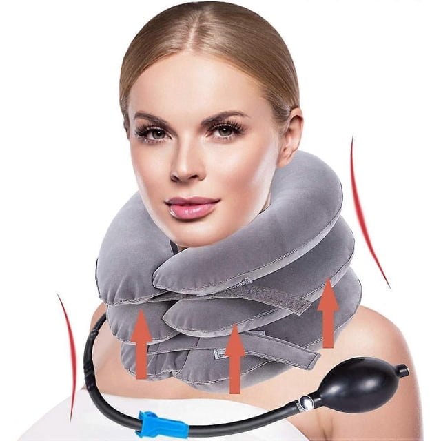 Cervical traction device, inflatable cervical collar, cervical cervical traction, cervical brace, inflatable cervical traction mechanism