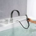 thumbnail image 5 of Bathroom Sink Faucet Replacement Waterfall Bathtub Faucet with Sprayer, 3-Hole Roman Tub Filler with Hand Shower Deck Mount Waterfall Tub Spout Set,Modern Bathroom Sink Faucet, 5 of 10