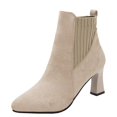 thumbnail image 1 of PEASKJP Bottes Imperméables pour Femmes, Élastiques, Confort, Bout Rond, Bottes Chelsea, Bottines Mode, A 37, 1 of 5