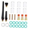 thumbnail image 4 of Kit de 29 accesorios para para -17/18/26, pinzas de electrodos de lente de gas corta, piezas de reparación ligeras, de vidrio n. degree, 4 of 8