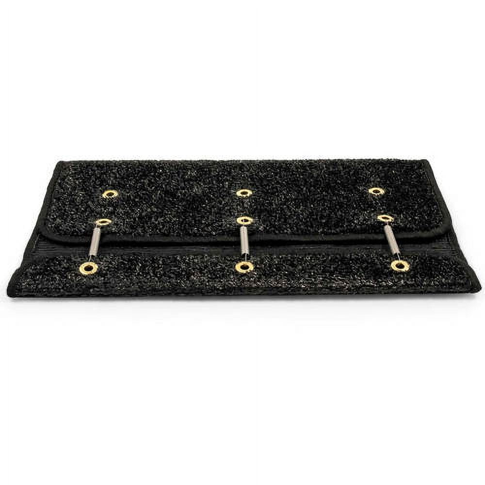 Camco Premium Wrap-Around RV Step Rug | Measures 22-inches by 20-inches | Black (42936)