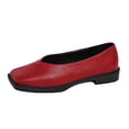 thumbnail image 2 of Purcolt Flats for Women Trendy Casual PU Leather V-Cut Square Toe Slip On Ballet Shoes Lightweight Comfort Soft Sole Dress Shoes for Walking Work Office, 2 of 9