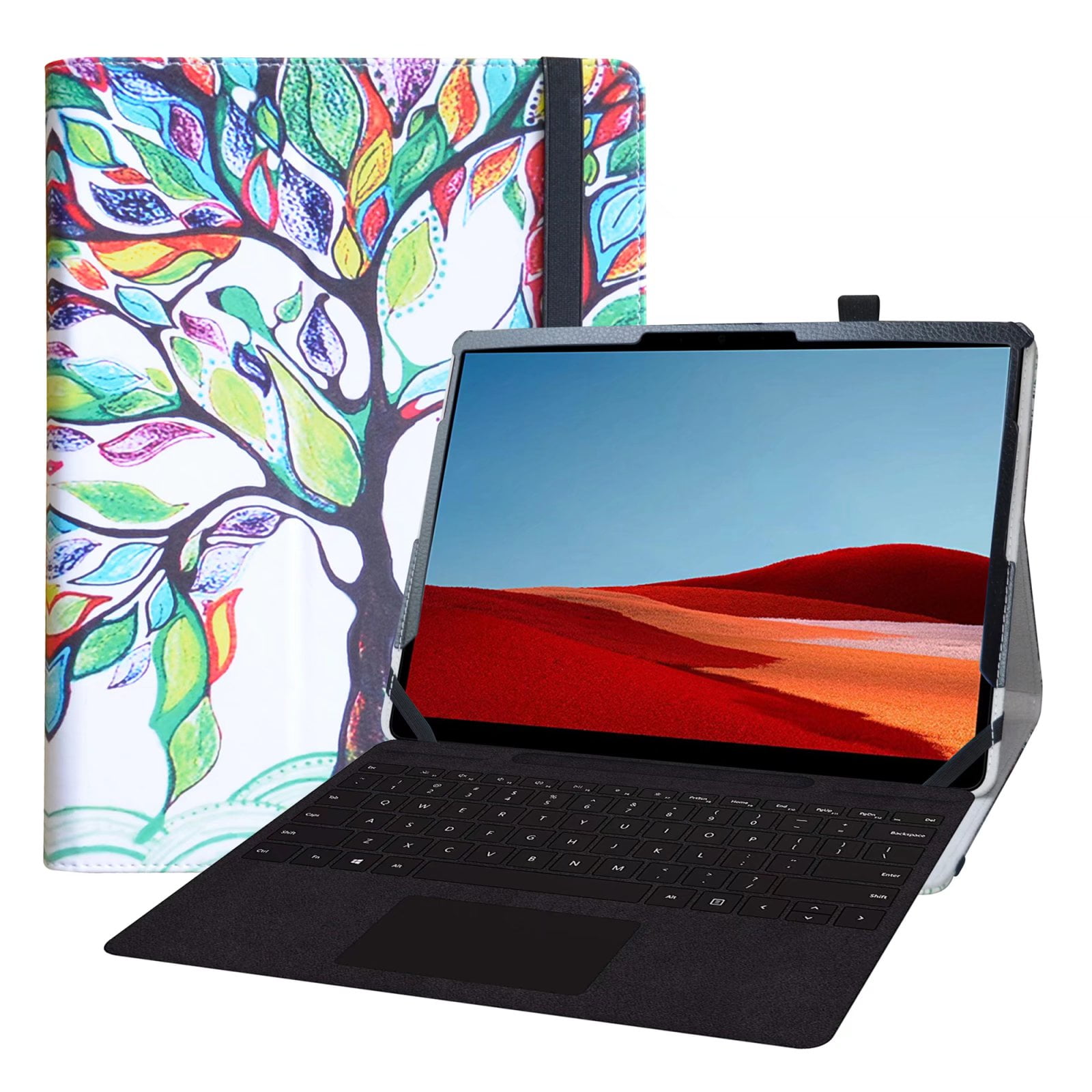 Labanema 13" NEW Microsoft Surface Pro X Case, PU Leather Folio Stand