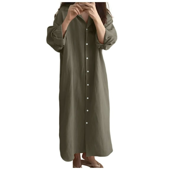 DuoJiaJ Shi Solid Color Top Medium Long Loose Plus Size Shirt Women's Short Sleeve Shirts Green L