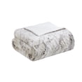 thumbnail image 2 of Yoneston Modern Faux Fur Throw Blanket, 70" x 60" Ultra Soft Warm Fleece Blanket for Winter, School, Bedroom and Christmas Gift-Milk, 2 of 5