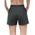thumbnail image 3 of BeautyIn Women Swimming Shorts Solid Color Tankini Bottom Strappy Swimwear Briefs Boy Shorts with Pockets, 3 of 5