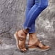 thumbnail image 3 of Zapatillas de cuña para mujer de fondo plano con tacón alto y flores informales retro de verano Wmkox8yii hj789, 3 of 8